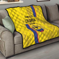 Custom Colombia Football Quilt 2024 Vamos La Tricolor - Yellow - Wonder Print Shop
