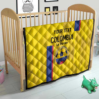 Custom Colombia Football Quilt 2024 Vamos La Tricolor - Yellow - Wonder Print Shop