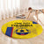 Custom Colombia Football Round Carpet 2024 Vamos La Tricolor - Yellow