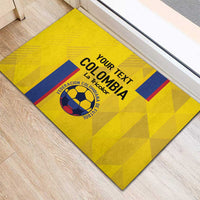 Custom Colombia Football Rubber Doormat 2024 Vamos La Tricolor - Yellow - Wonder Print Shop