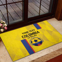 Custom Colombia Football Rubber Doormat 2024 Vamos La Tricolor - Yellow - Wonder Print Shop