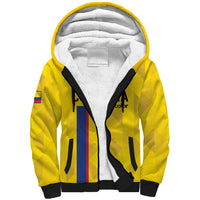 Custom Colombia Football Sherpa Hoodie 2024 Vamos La Tricolor - Yellow - Wonder Print Shop