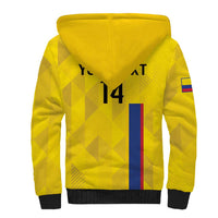 Custom Colombia Football Sherpa Hoodie 2024 Vamos La Tricolor - Yellow - Wonder Print Shop
