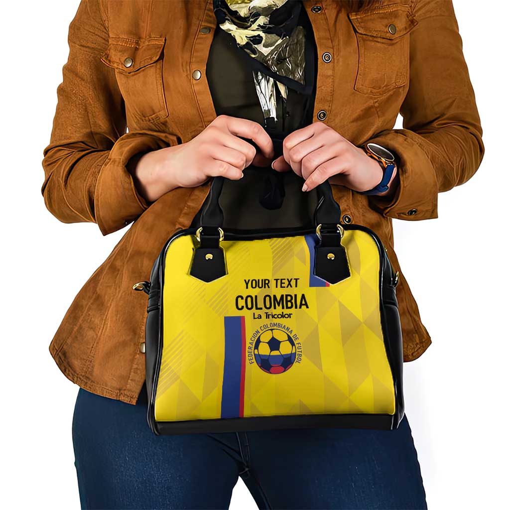 Custom Colombia Football Shoulder Handbag 2024 Vamos La Tricolor - Yellow