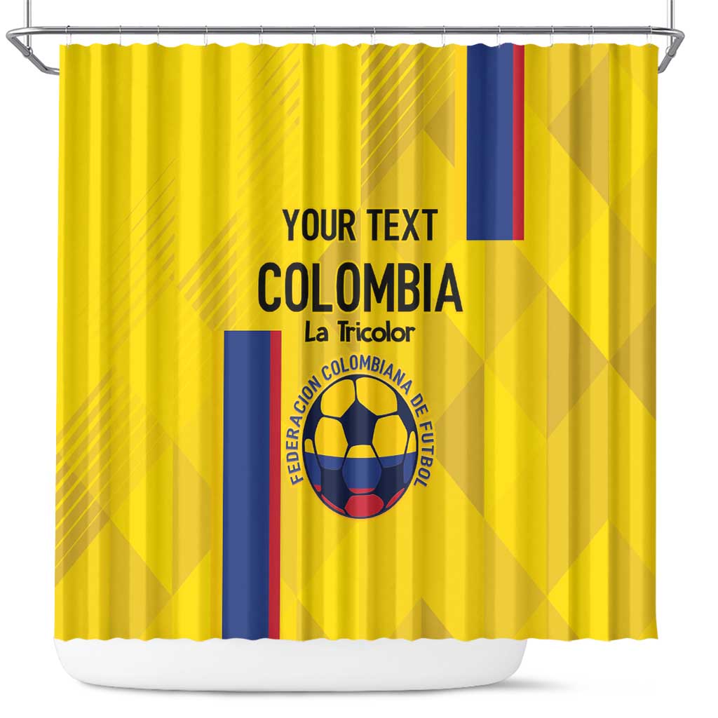 Custom Colombia Football Shower Curtain 2024 Vamos La Tricolor - Yellow