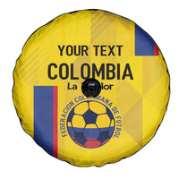 Custom Colombia Football Spare Tire Cover 2024 Vamos La Tricolor - Yellow - Wonder Print Shop