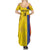 Custom Colombia Football Summer Maxi Dress 2024 Vamos La Tricolor - Yellow - Wonder Print Shop