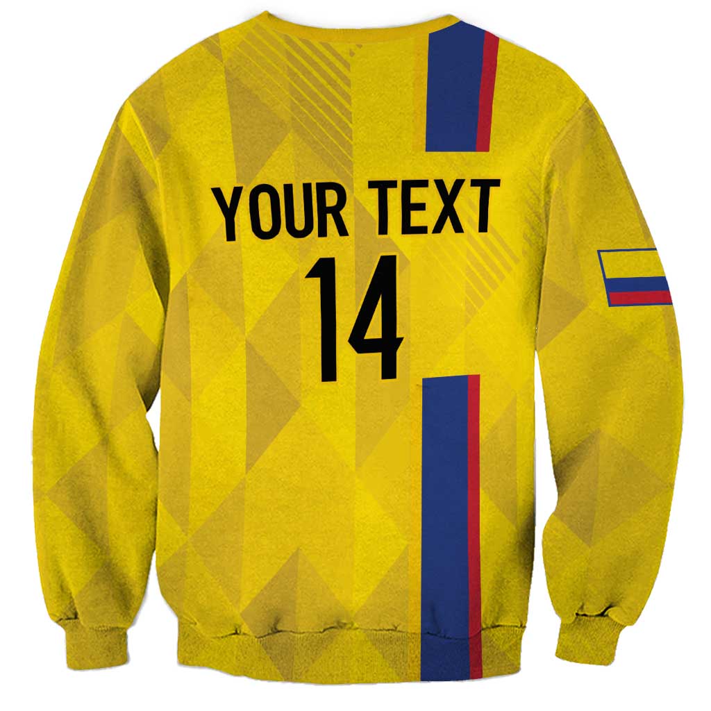 Custom Colombia Football Sweatshirt 2024 Vamos La Tricolor - Yellow - Wonder Print Shop