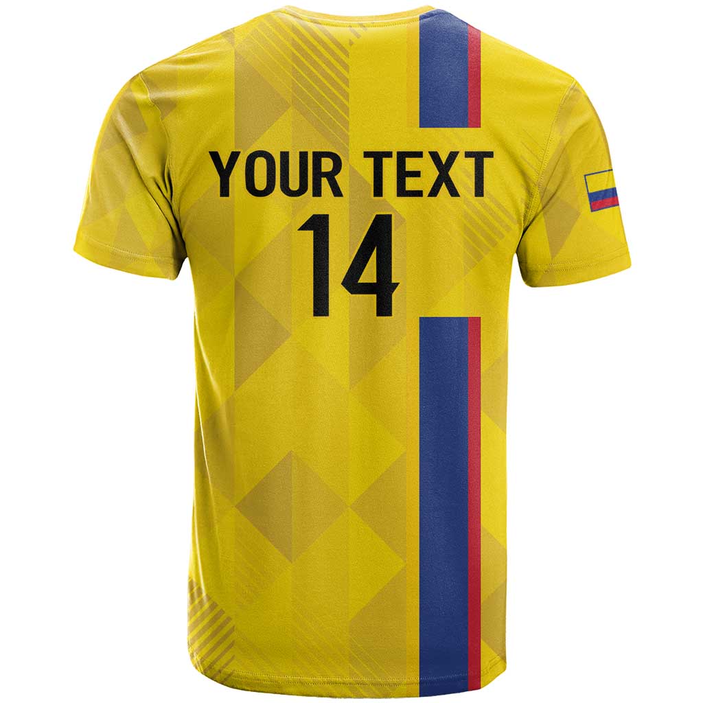 Custom Colombia Football T Shirt 2024 Vamos La Tricolor - Yellow - Wonder Print Shop