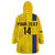 Custom Colombia Football Wearable Blanket Hoodie 2024 Vamos La Tricolor - Yellow - Wonder Print Shop
