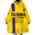 Custom Colombia Football Wearable Blanket Hoodie 2024 Vamos La Tricolor - Yellow - Wonder Print Shop