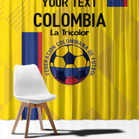 Custom Colombia Football Window Curtain 2024 Vamos La Tricolor - Yellow - Wonder Print Shop