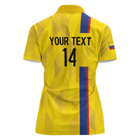 Custom Colombia Football Women Polo Shirt 2024 Vamos La Tricolor - Yellow - Wonder Print Shop