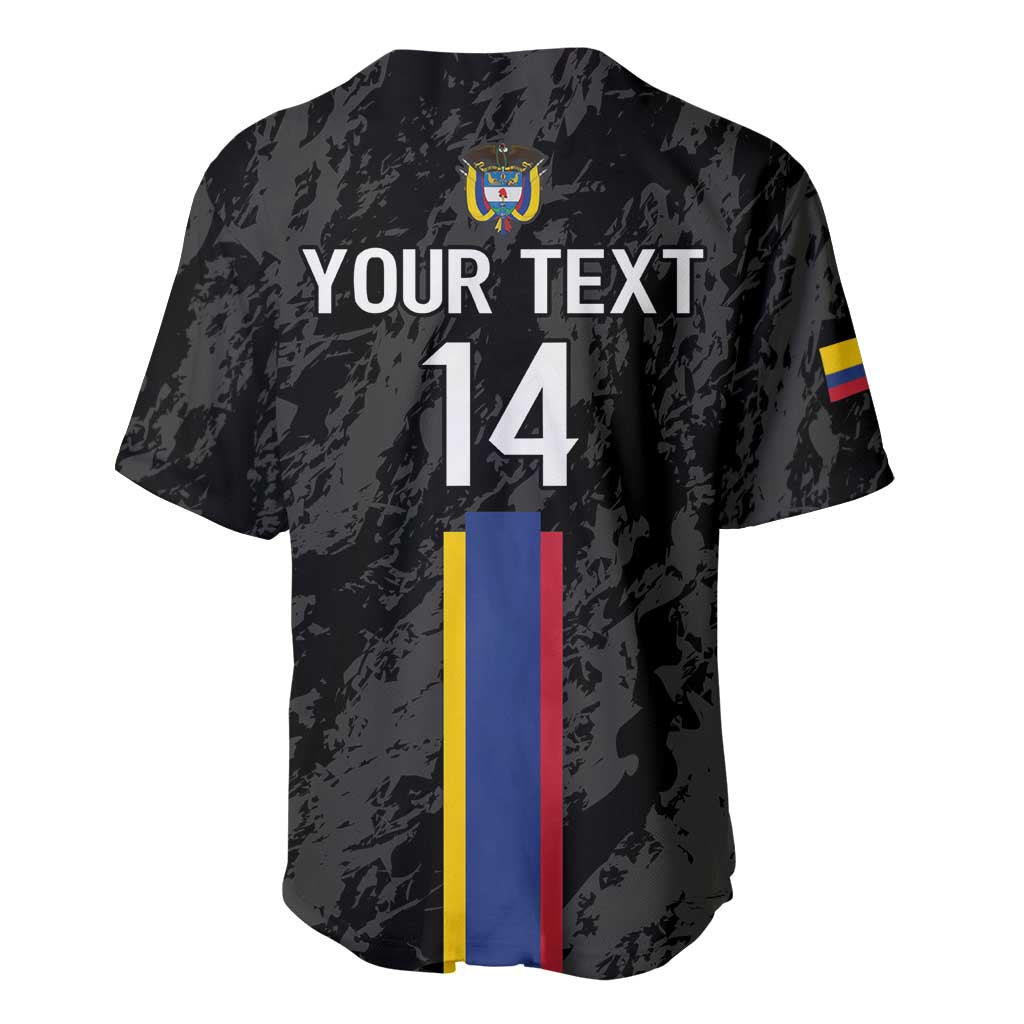 Custom Colombia Football Baseball Jersey 2024 Vamos La Tricolor - Black - Wonder Print Shop