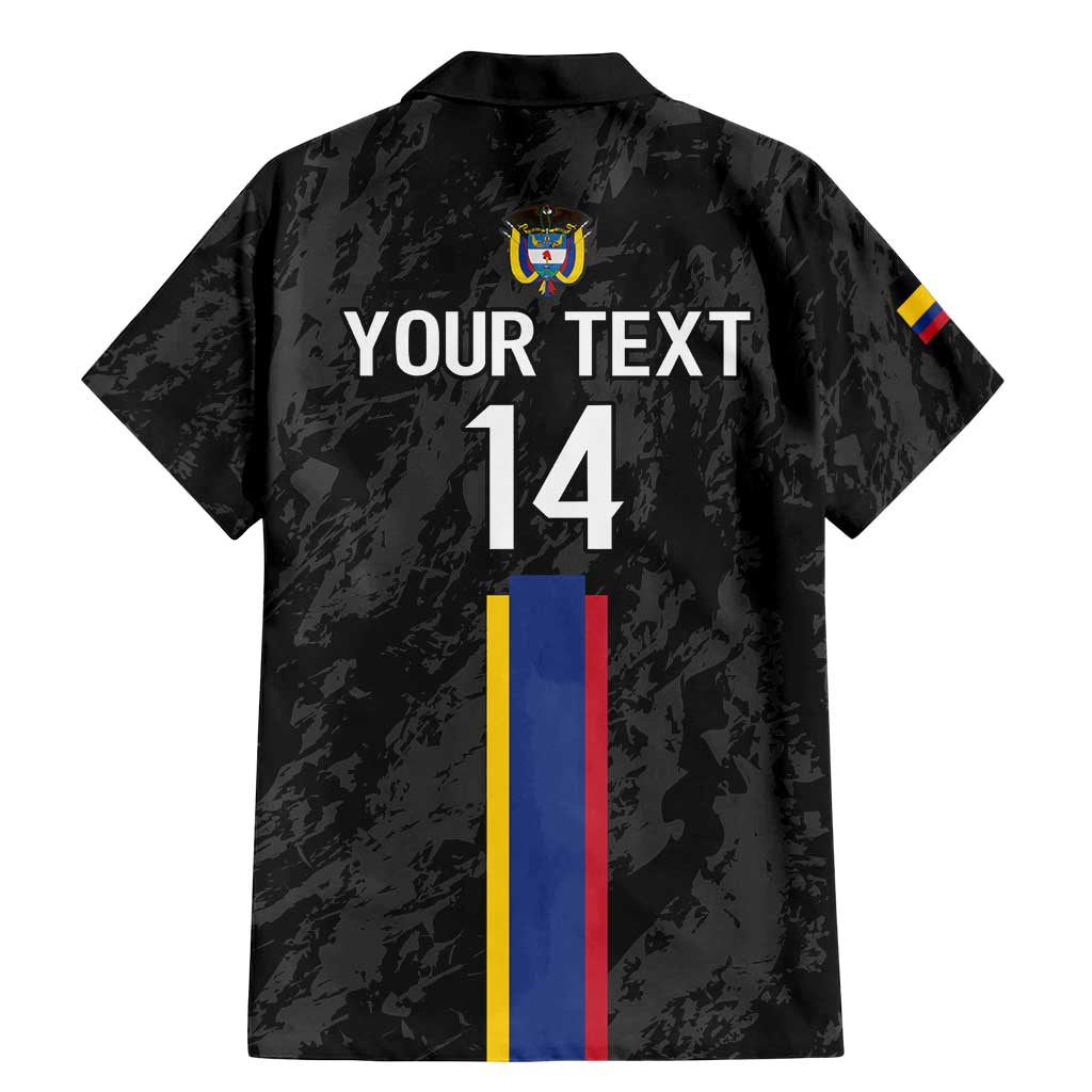 Custom Colombia Football Family Matching Mermaid Dress and Hawaiian Shirt 2024 Vamos La Tricolor - Black - Wonder Print Shop