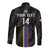 Custom Colombia Football Long Sleeve Button Shirt 2024 Vamos La Tricolor - Black - Wonder Print Shop