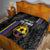 Custom Colombia Football Quilt 2024 Vamos La Tricolor - Black - Wonder Print Shop