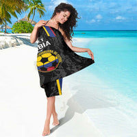 Custom Colombia Football Sarong 2024 Vamos La Tricolor - Black - Wonder Print Shop