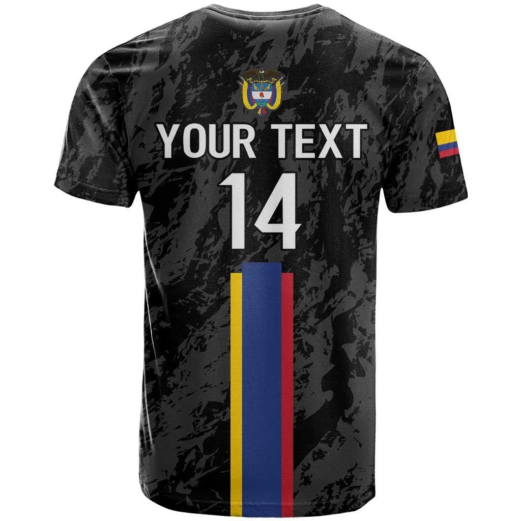 Custom Colombia Football T Shirt 2024 Vamos La Tricolor - Black - Wonder Print Shop
