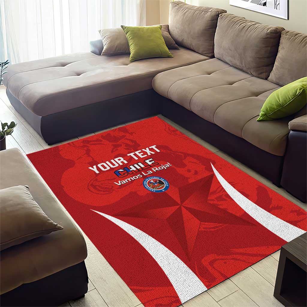 Custom Chile Football Area Rug 2024 Vamos La Roja - Red - Wonder Print Shop