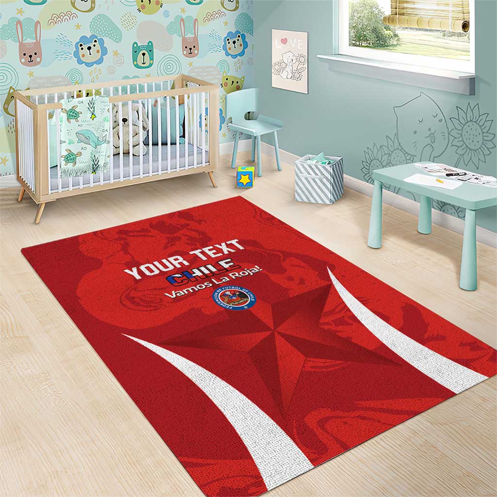 Custom Chile Football Area Rug 2024 Vamos La Roja - Red - Wonder Print Shop