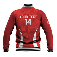 Custom Chile Football Baseball Jacket 2024 Vamos La Roja - Red - Wonder Print Shop