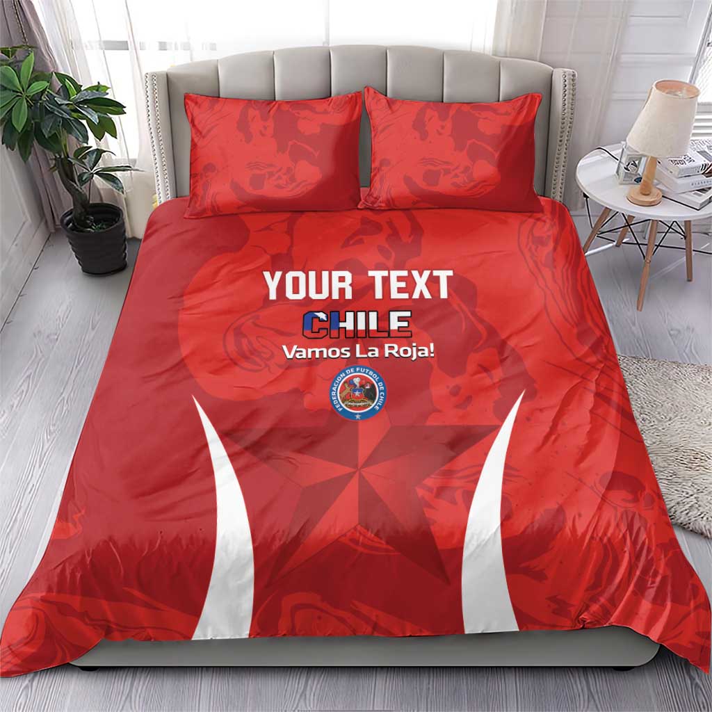 Custom Chile Football Bedding Set 2024 Vamos La Roja - Red - Wonder Print Shop