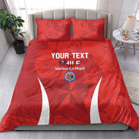 Custom Chile Football Bedding Set 2024 Vamos La Roja - Red - Wonder Print Shop
