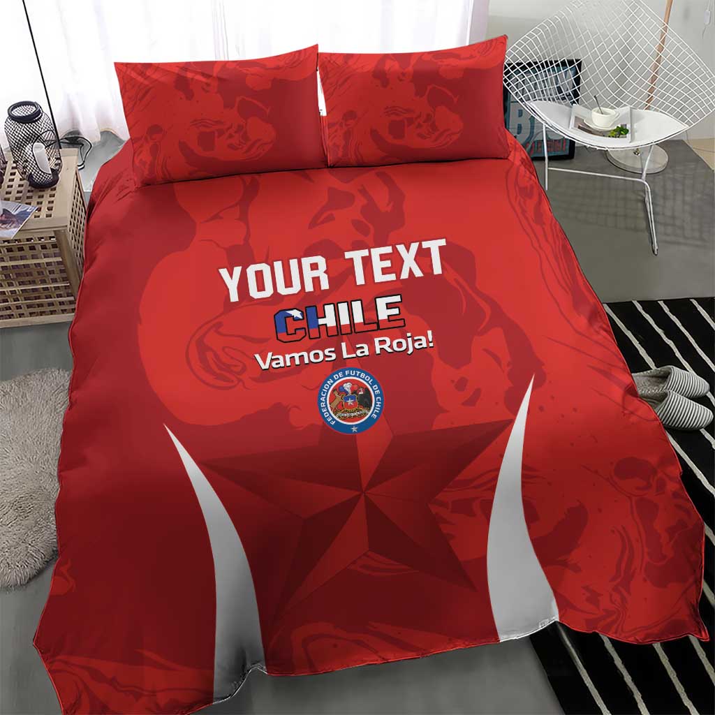 Custom Chile Football Bedding Set 2024 Vamos La Roja - Red - Wonder Print Shop