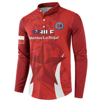Custom Chile Football Button Sweatshirt 2024 Vamos La Roja - Red - Wonder Print Shop
