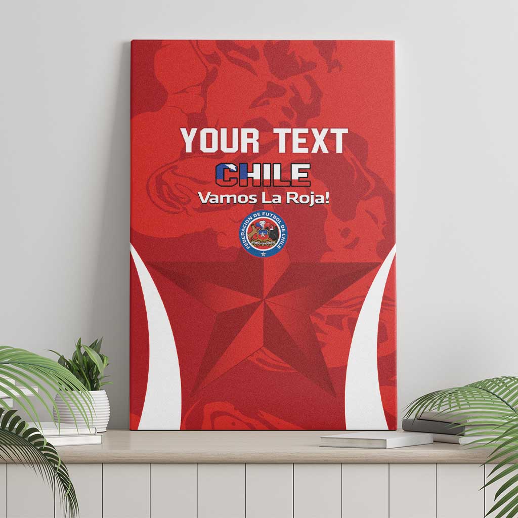Custom Chile Football Canvas Wall Art 2024 Vamos La Roja - Red - Wonder Print Shop