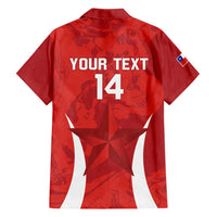 Custom Chile Football Family Matching Long Sleeve Bodycon Dress and Hawaiian Shirt 2024 Vamos La Roja - Red - Wonder Print Shop