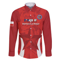 Custom Chile Football Family Matching Long Sleeve Bodycon Dress and Hawaiian Shirt 2024 Vamos La Roja - Red - Wonder Print Shop