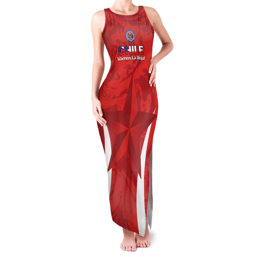 Custom Chile Football Family Matching Tank Maxi Dress and Hawaiian Shirt 2024 Vamos La Roja - Red - Wonder Print Shop