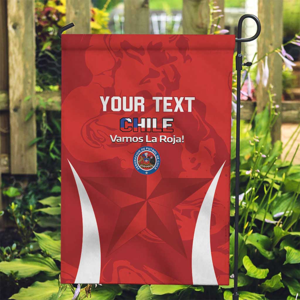 Custom Chile Football Garden Flag 2024 Vamos La Roja - Red - Wonder Print Shop