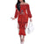 Custom Chile Football Off The Shoulder Long Sleeve Dress 2024 Vamos La Roja - Red - Wonder Print Shop