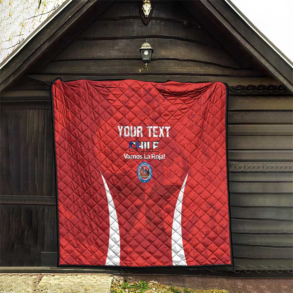 Custom Chile Football Quilt 2024 Vamos La Roja - Red - Wonder Print Shop