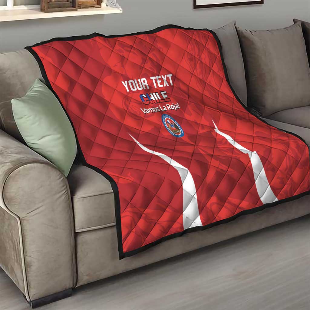 Custom Chile Football Quilt 2024 Vamos La Roja - Red - Wonder Print Shop