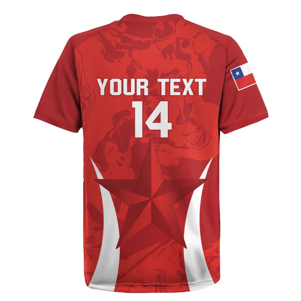 Custom Chile Football Rugby Jersey 2024 Vamos La Roja - Red - Wonder Print Shop