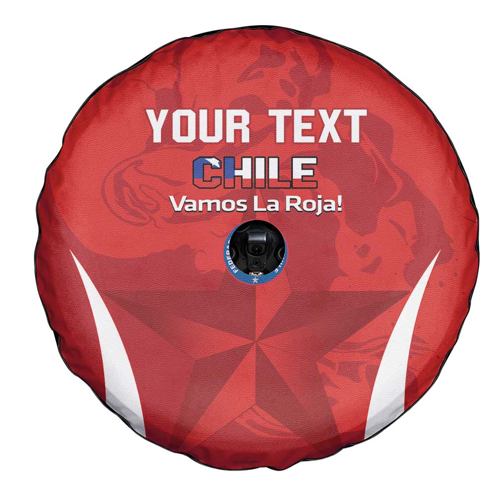 Custom Chile Football Spare Tire Cover 2024 Vamos La Roja - Red - Wonder Print Shop