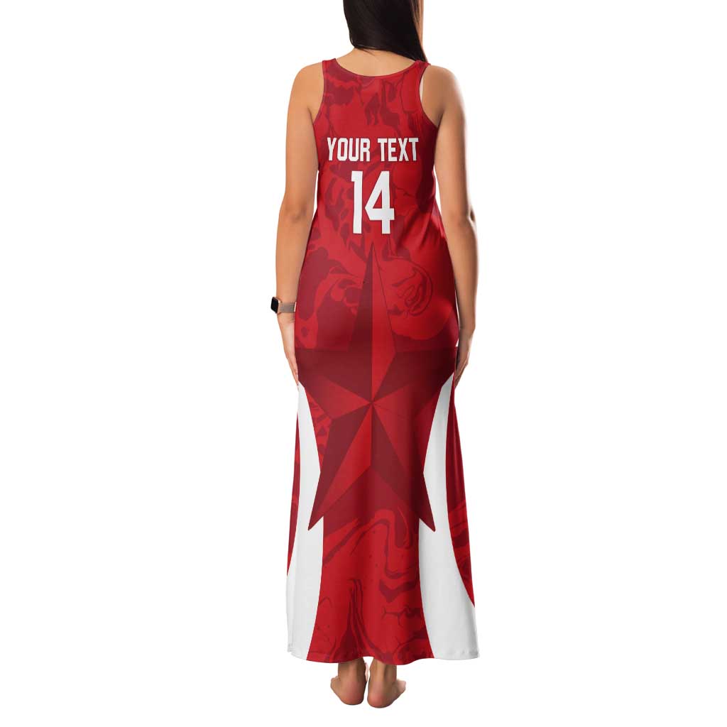 Custom Chile Football Tank Maxi Dress 2024 Vamos La Roja - Red - Wonder Print Shop