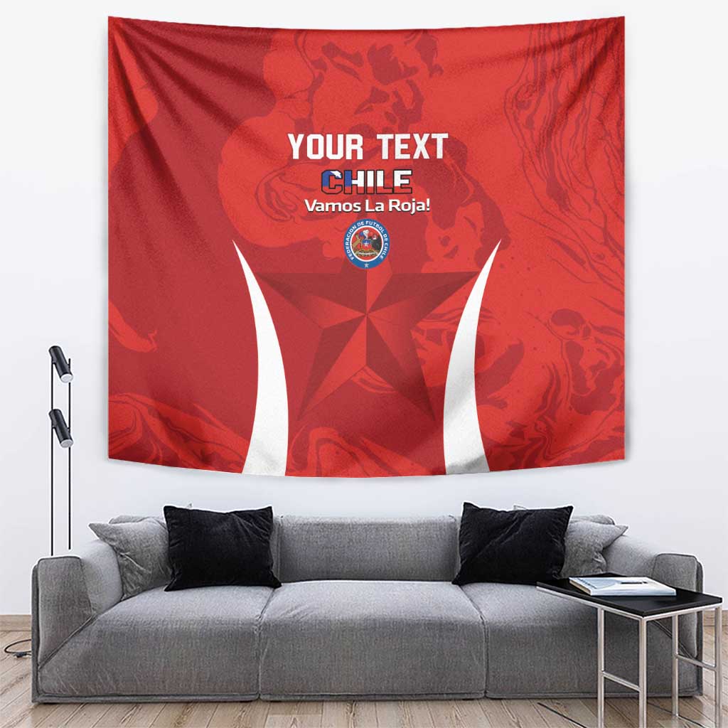 Custom Chile Football Tapestry 2024 Vamos La Roja - Red - Wonder Print Shop