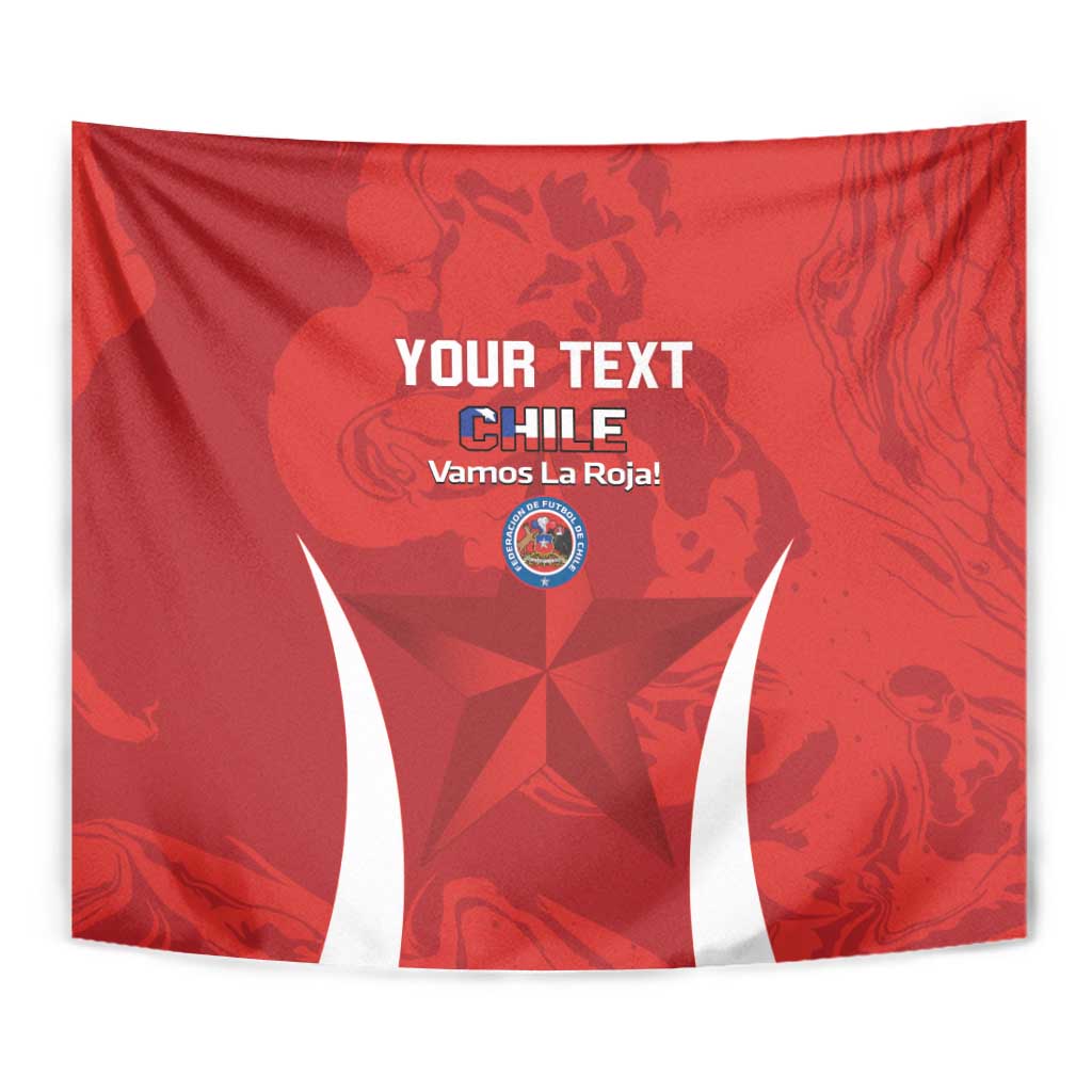 Custom Chile Football Tapestry 2024 Vamos La Roja - Red - Wonder Print Shop