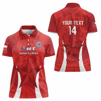 Custom Chile Football Women Polo Shirt 2024 Vamos La Roja - Red - Wonder Print Shop