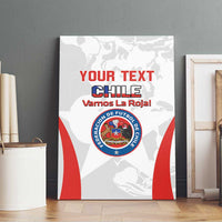 Custom Chile Football Canvas Wall Art 2024 Vamos La Roja - White - Wonder Print Shop