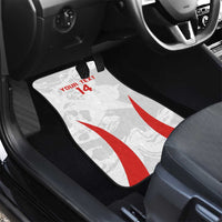 Custom Chile Football Car Mats 2024 Vamos La Roja - White - Wonder Print Shop