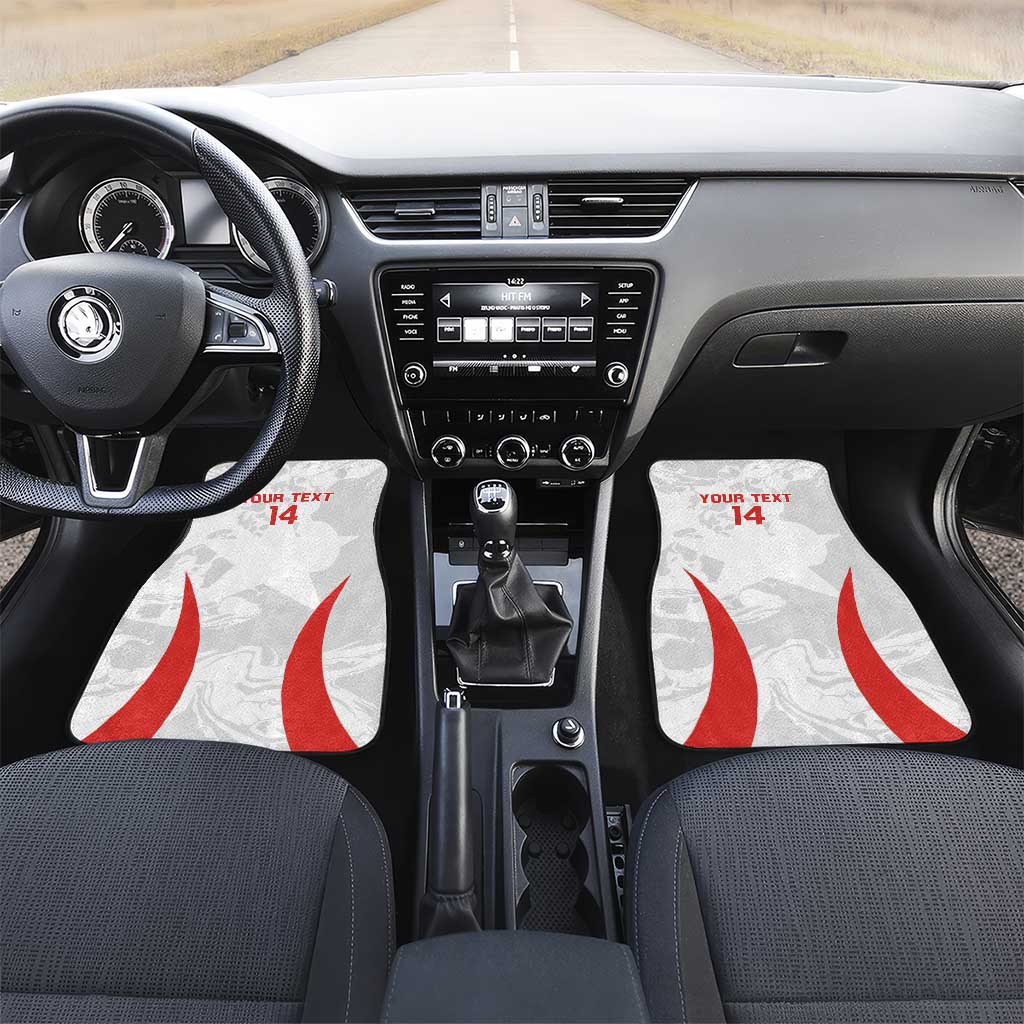 Custom Chile Football Car Mats 2024 Vamos La Roja - White - Wonder Print Shop
