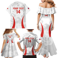 Custom Chile Football Family Matching Mermaid Dress and Hawaiian Shirt 2024 Vamos La Roja - White - Wonder Print Shop