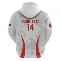 Custom Chile Football Hoodie 2024 Vamos La Roja - White - Wonder Print Shop