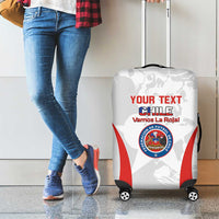 Custom Chile Football Luggage Cover 2024 Vamos La Roja - White - Wonder Print Shop